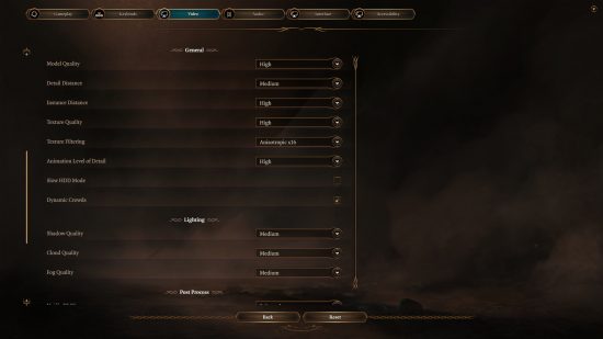 Best Baldur's Gate 3 settings: Options from the game's 'Video' menu