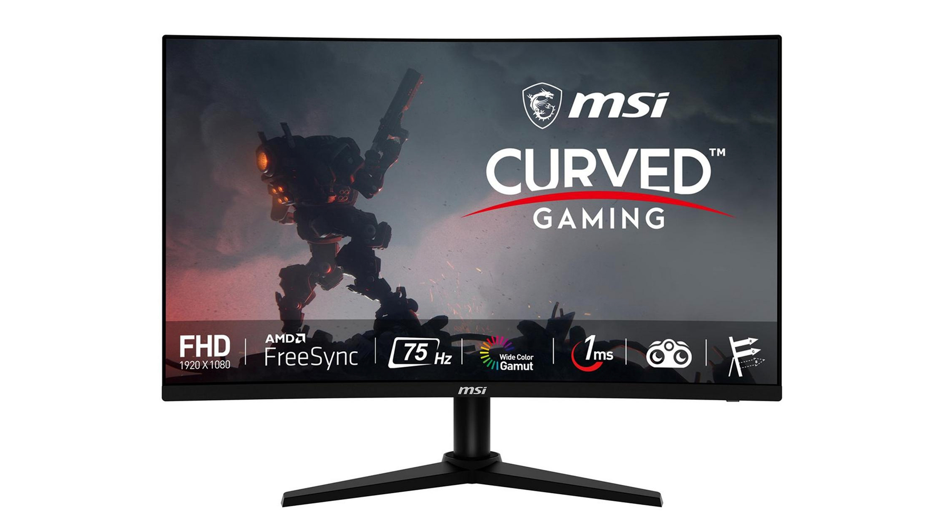 G274CV Curved Gaming Monitor - 27 Inch, 1ms Response Time, 1500R, 75Hz,  Free-Sync