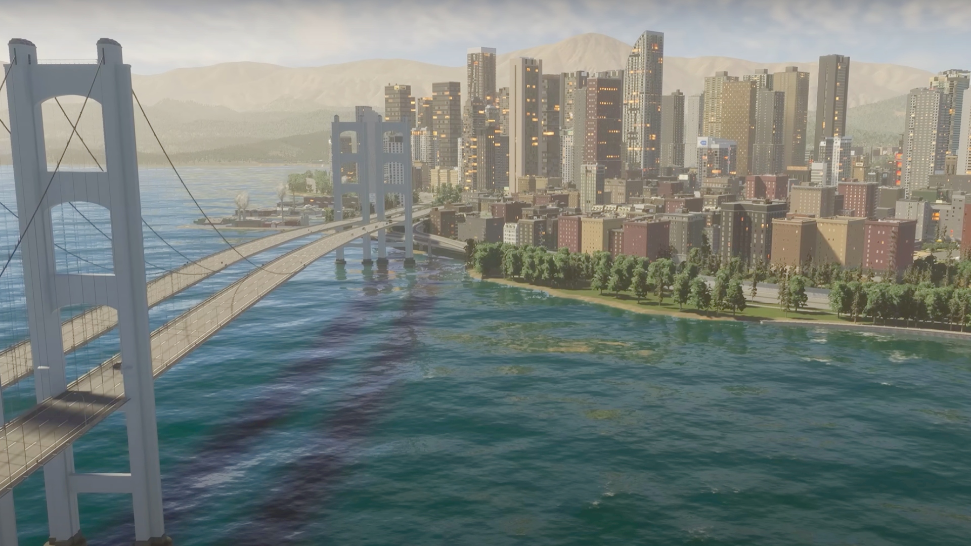Cities Skylines 2 Staffeln: Eine Stadt am Wasser in Cities Skylines 2