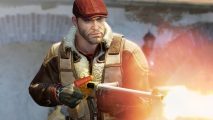 CSGO Twitch gambling: A soldier fires a shotgun in Valve FPS game CSGO
