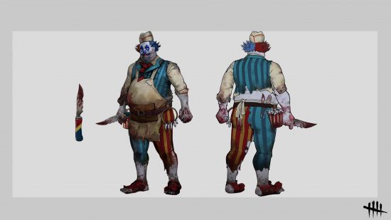 Concept art of the Clown outfit Hot Dog Cook, available during the DBD Scorching Summer BBQ event.