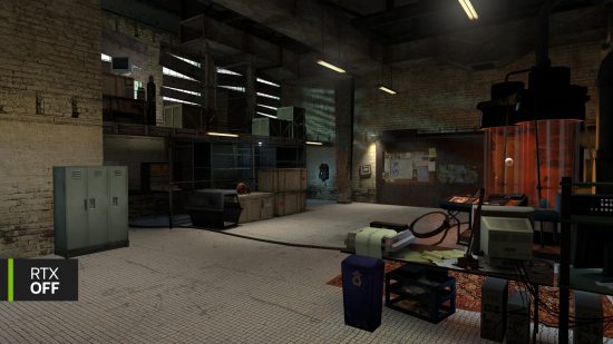A screenshot from Half-Life 2, offering a wide view of Doctor Kleiner's laboratory