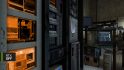 A screenshot from Half-Life 2, featuring a server rack