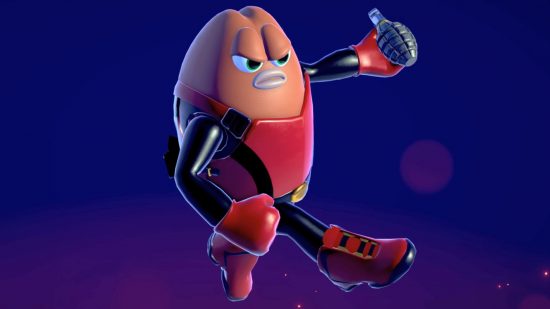 Killer Bean Steam - a coffee bean with arms and legs holding a grenade
