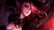 League of Legends Mythics Dihapus - Morgana di kulitnya yang 'menyihir', dengan cress hitam dan topi penyihir bertepi lebar