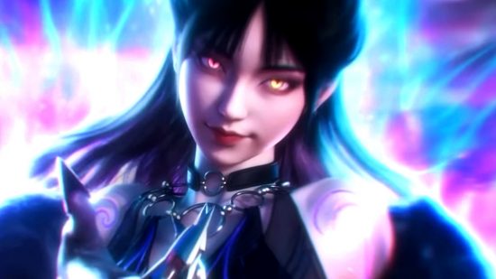 Naraka Bladepoint - Tessa beckons you in with a devilish glare.
