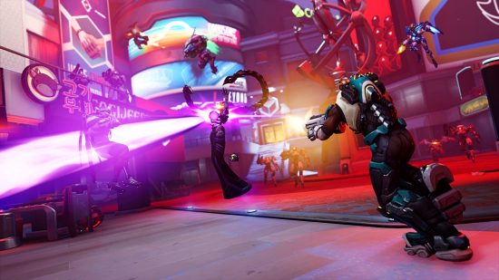 Overwatch 2 Invasion story missions - heroes fight tentacled Stalkers on the streets of Toronto.