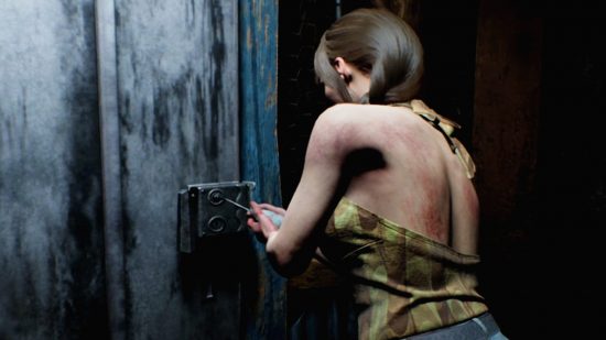 Texas Chain Saw Massacre tips: Julie unlocks a blue door leading out of the basement.