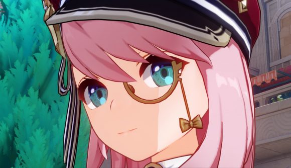 Genshin Impact 4.1 finally allows us to suspend active quests: anime girl with pink hair and monocle