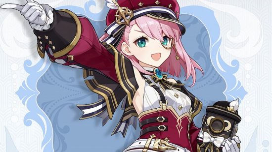 Genshin Impact 4.2 is making our favorite Fontaine reporter playable: anime girl with pink hair and monocle