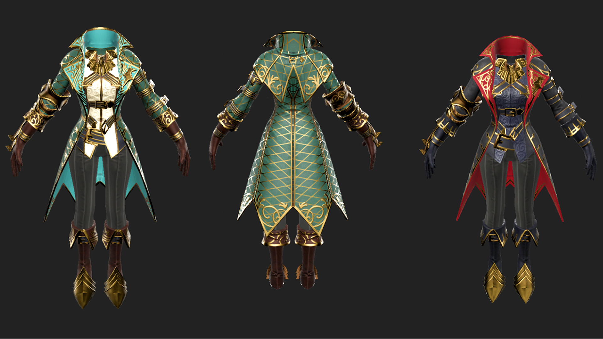 V Rising clothing concept art showcasing new armor designs