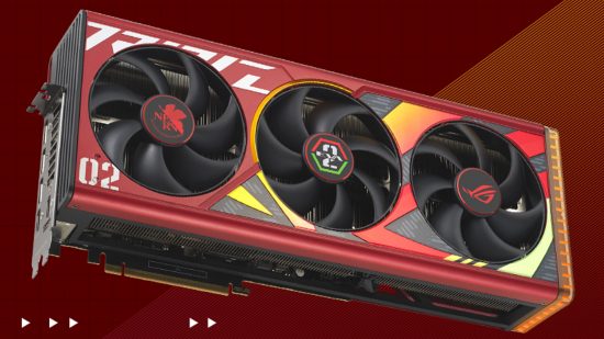 An image of the custom Evangelion RTX 4090 GPU by ASUS.
