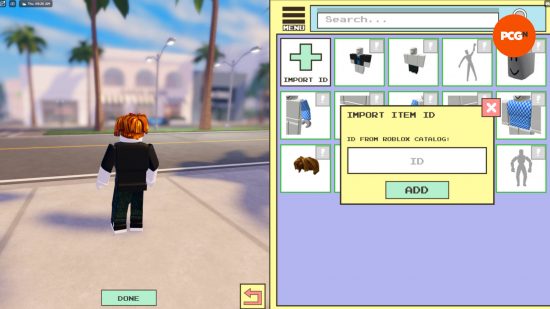The Berry Avenue codes screen is the Import ID for getting custom items in-game.