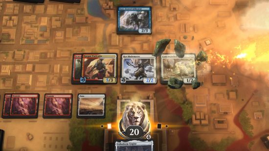 BEst free PC games: a Magic the Gathering deck is laid out on a surface
