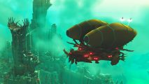 Bulwark Falconeer Chronicles Steam demo: A giant airship flies through the sky in building game Bulwark Falconeer Chronicles
