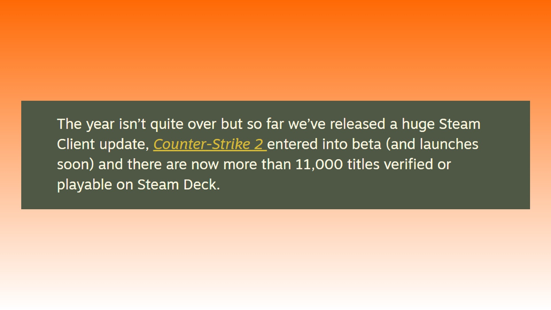 Counter-Strike 2' is launching soon, according to Steam post