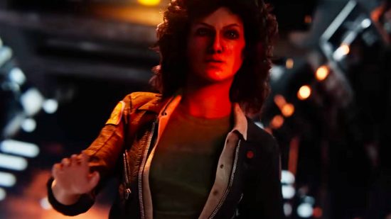 One of Dead by Daylight's most chaotic features might be coming back: A woman with curly brown hair frowns bathed in red light in a spaceship corridor raising a hand