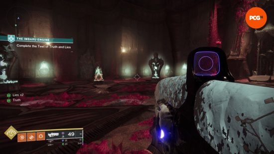 Destiny 2 test of truth and lies solution: A room filled with Hive runes