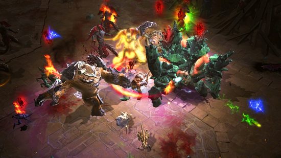 Diablo 3 Season 29 - A character fights strong enemies inside a Vision of Enmity.