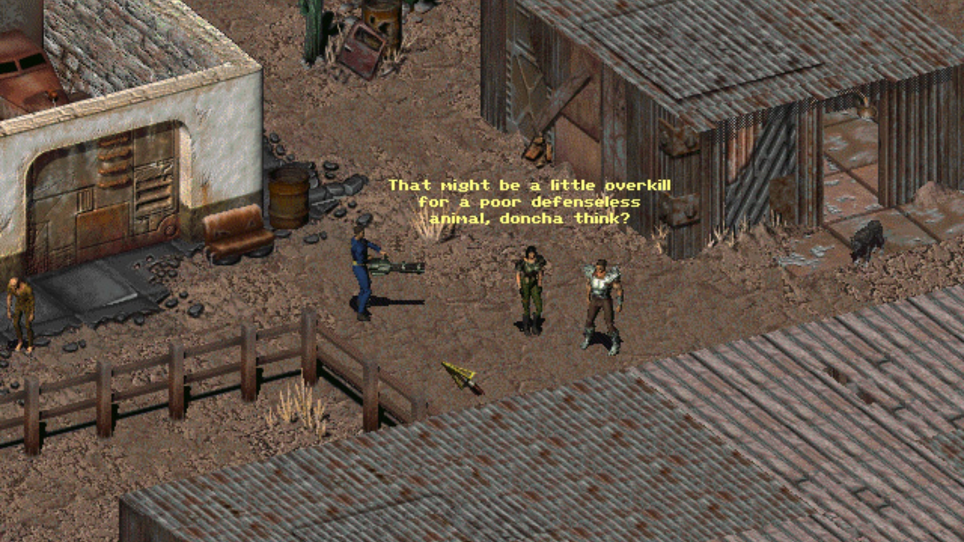 Fallout Remake: A Wasteland settlement from classic RPG game Fallout