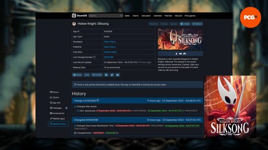 Hollow Knight Steam-Updates – die neue Heldenkapsel-Kunst mit Hornet.