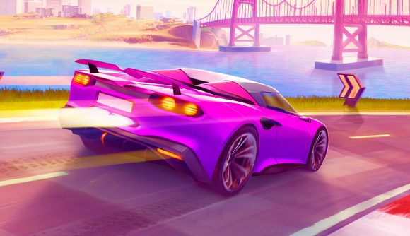 Horizon Chase 2 PC: A supercar blasting down the road in racing game Horizon Chase 2