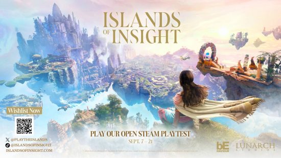 An image of Islands of Insight advertising a free Steam playtest
