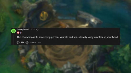 A comment from League of Legends developer Riot games about Briar's win rate