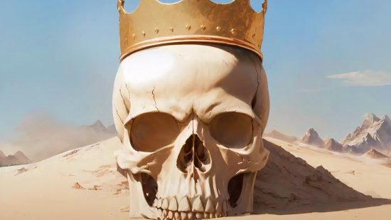 Millennia Paradox strategy game: A skull in the desert in Paradox strategy game Millennia