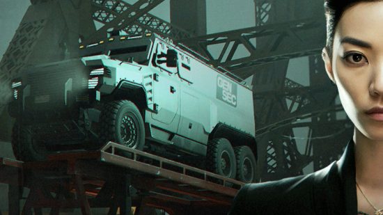 An image of an armored vehicle that you must intercept in one of the Payday 3 heists: Road Rage.