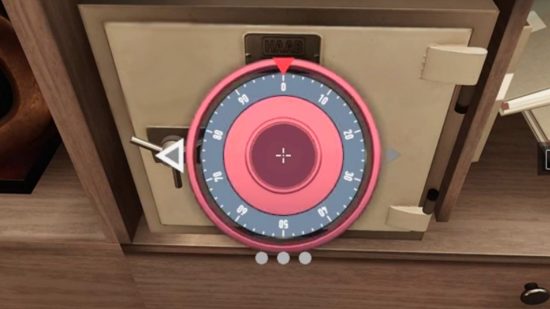 Payday 3 safe unlock: A red lock on a safe in Payday 3 after a failed attempt.