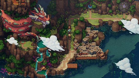 A screenshot of the overworld from Sea of Stars.