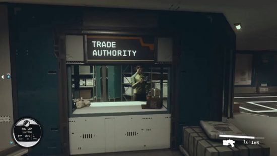 Starfield contraband: The Trade Authority vendor at The Den.