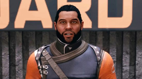 Commander John Tuala, the recruitment officer for the United Colonies, one of the main Starfield factions.