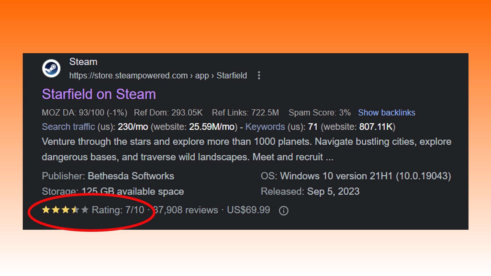 Reseñas de Starfield Steam: la calificación del juego de rol de Bethesda Starfield basada en reseñas de usuarios de Steam
