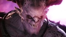 Total War Warhammer 3 Steam sale - Azazel, a pale-skinned demon with two large horns, grins widely.