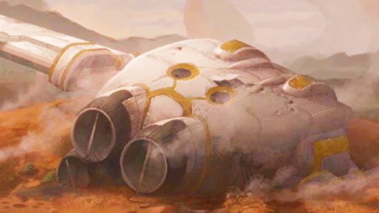 Wastelander Steam: A crashed spaceship in roguelike strategy game Wastelander