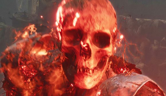 Witchfire Epic Games Store: A flaming skeleton enemy in new roguelike FPS game Witchfire