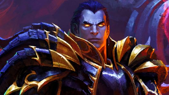 World of Warcraft raiding - A man in blue and gold armor from the Embers of Neltharion update.