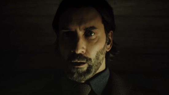 Alan Wake 2 voice actors and cast list: Alan Wake stares in horror and confusion as he's immersed into the Dark Place.