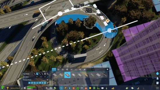 The best city building games on PC, Cities Skylines management screen of building a road