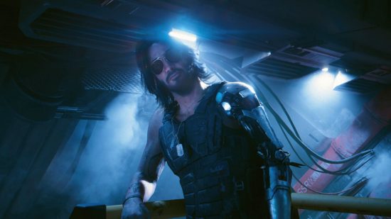 Cyberpunk 2077 mod scopes: Keanu Reeves as Johnny Silverhand