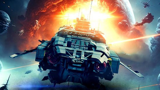 Executive Assault 2 launches on Steam - A giant ship in space flees a huge explosion in this blend of RTS and FPS games from solo developer Rob Hesketh.