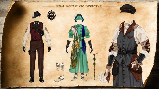 FFXIV Dawntrail-Ausrüstung – Drei neue Ausrüstungssets in der nächsten Final Fantasy 14-Erweiterung, erscheinen im Sommer 2024.