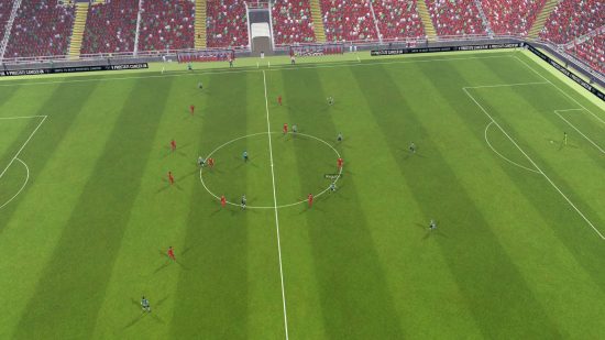 How to prevent injuries in Football Manager 2024: Manchester United vs Liverpool in the match engine.