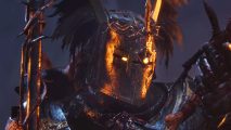 Lords of the Fallen patch notes 1.1.203 - a figure in a bucket-shaped helmet.