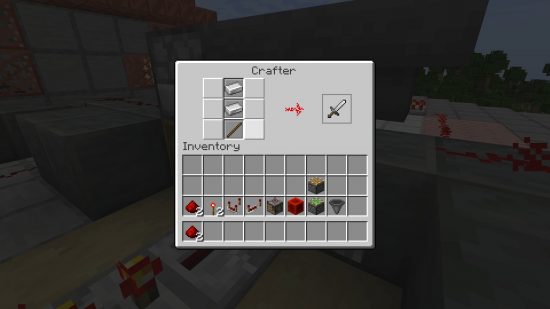 Minecraft Crafter – Schnittstelle für das neue automatisierte Crafting-Tool von Redstone, das auf Minecraft Live 2023 vorgestellt wurde.