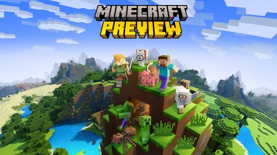 Can you get snapshots in Minecraft bedrock edition: The Minecraft Preview cover art, the way to test out new features on Minecraft Bedrock.