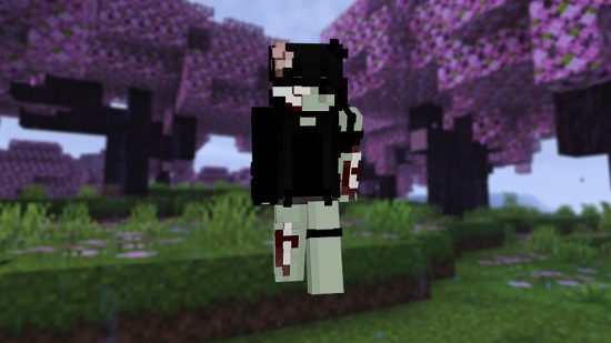 Best Minecraft skins: a zombie girl Minecraft skin ready for Halloween.