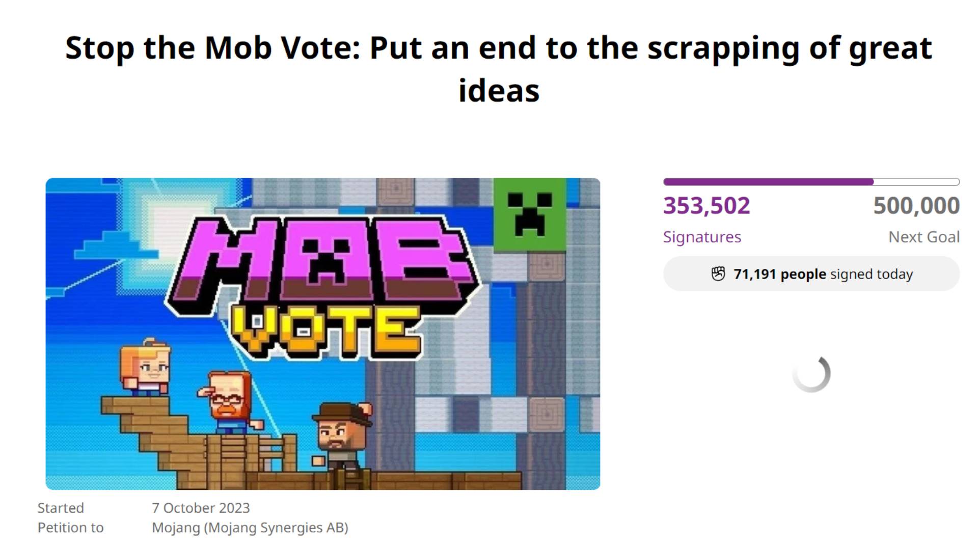 The Mob Vote in 2023 Could Likely be all of the 2nd Place Mobs; Who do you  vote for? : r/MinecraftMemes